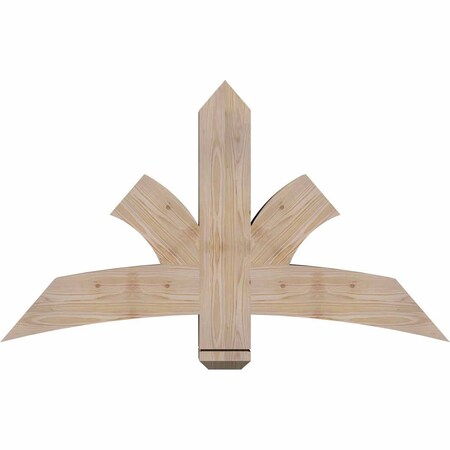 Ekena Millwork Davenport Smooth Timber Gable Bracket, Douglas Fir, 48"W x 28"H x 5 1/2"D x 5 1/2"F, 14/12 Pitch GBW048X28X0606DAV00SDF